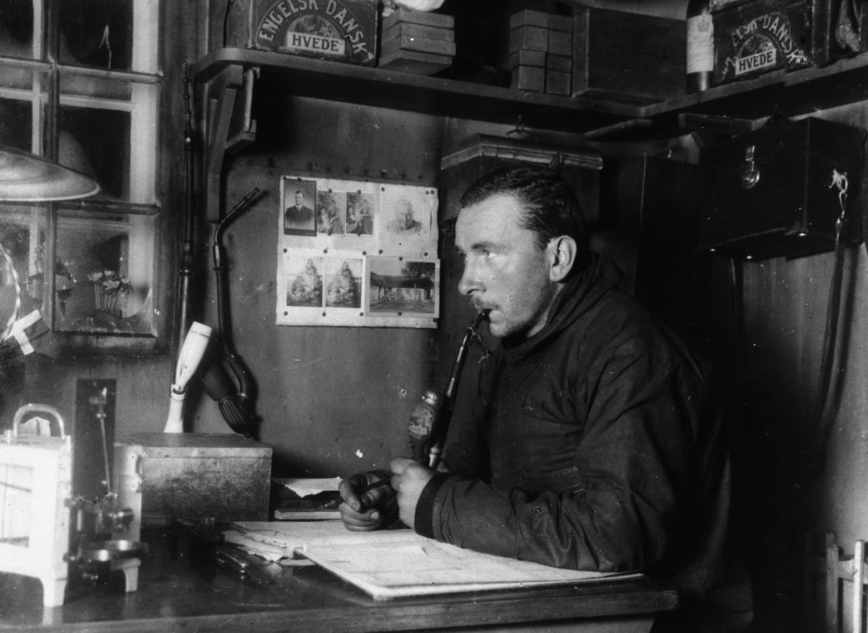 Alfred Wegener during a 1912-1913 expedition to Greenland. _Source: Alfred Wegener Institute (2008) Public Domain [view source](http://bit.ly/1Nu9IGz)_