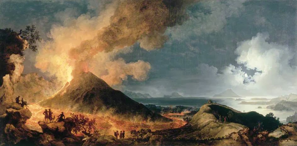 _The Eruption of Vesuvius_, by Pierre-Jacques Volaire (1771). Public Domain.